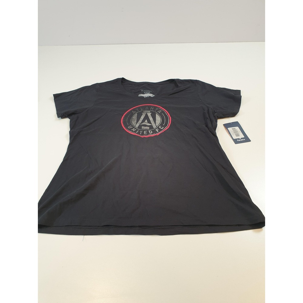 Atlanta United FC Shirt Womens XL Black V-Neck MLS Soccer Tee T-Shirt Fanatics